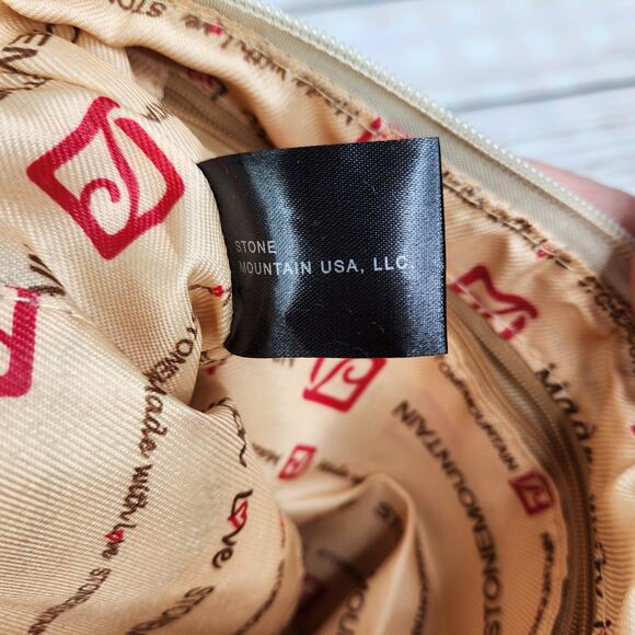 Stone Mountain Women's Crossbody Clutch Shoulder Linen Color Block Bag - Picture 5 of 14